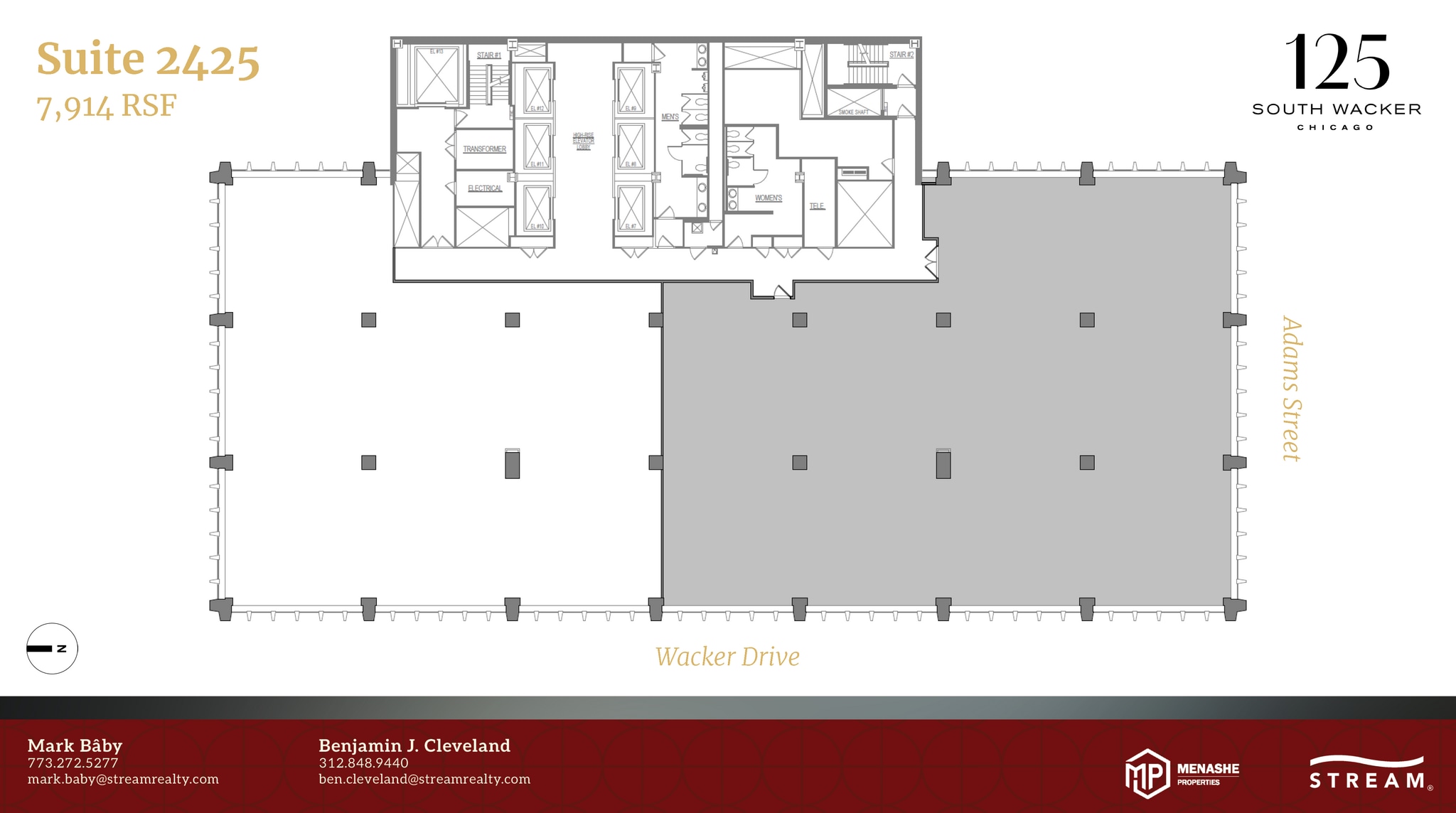 125 S Wacker Dr, Chicago, IL à louer Plan d’étage- Image 1 de 1