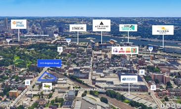 1215 Brighton Rd, Pittsburgh, PA - Aerial map view