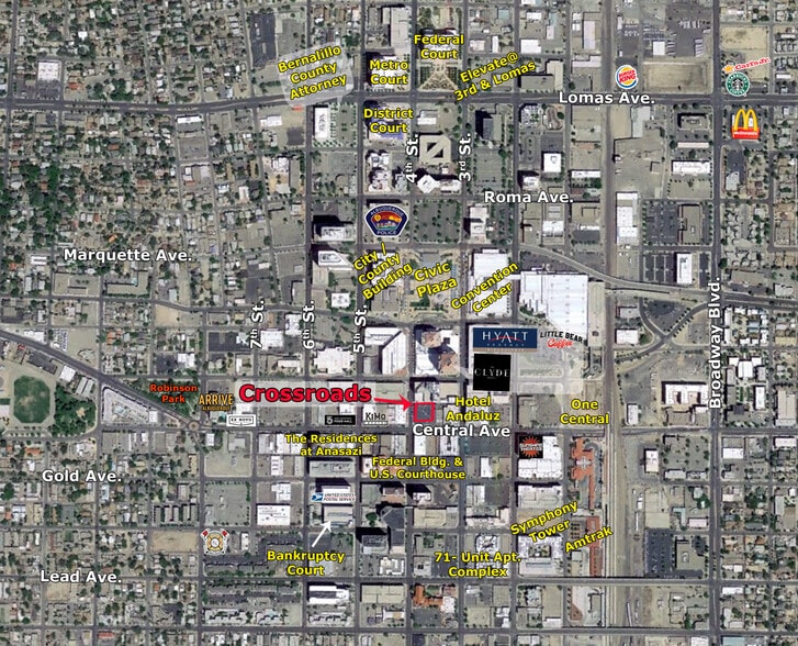 315 Central Ave NW, Albuquerque, NM for lease - Aerial - Image 3 of 8