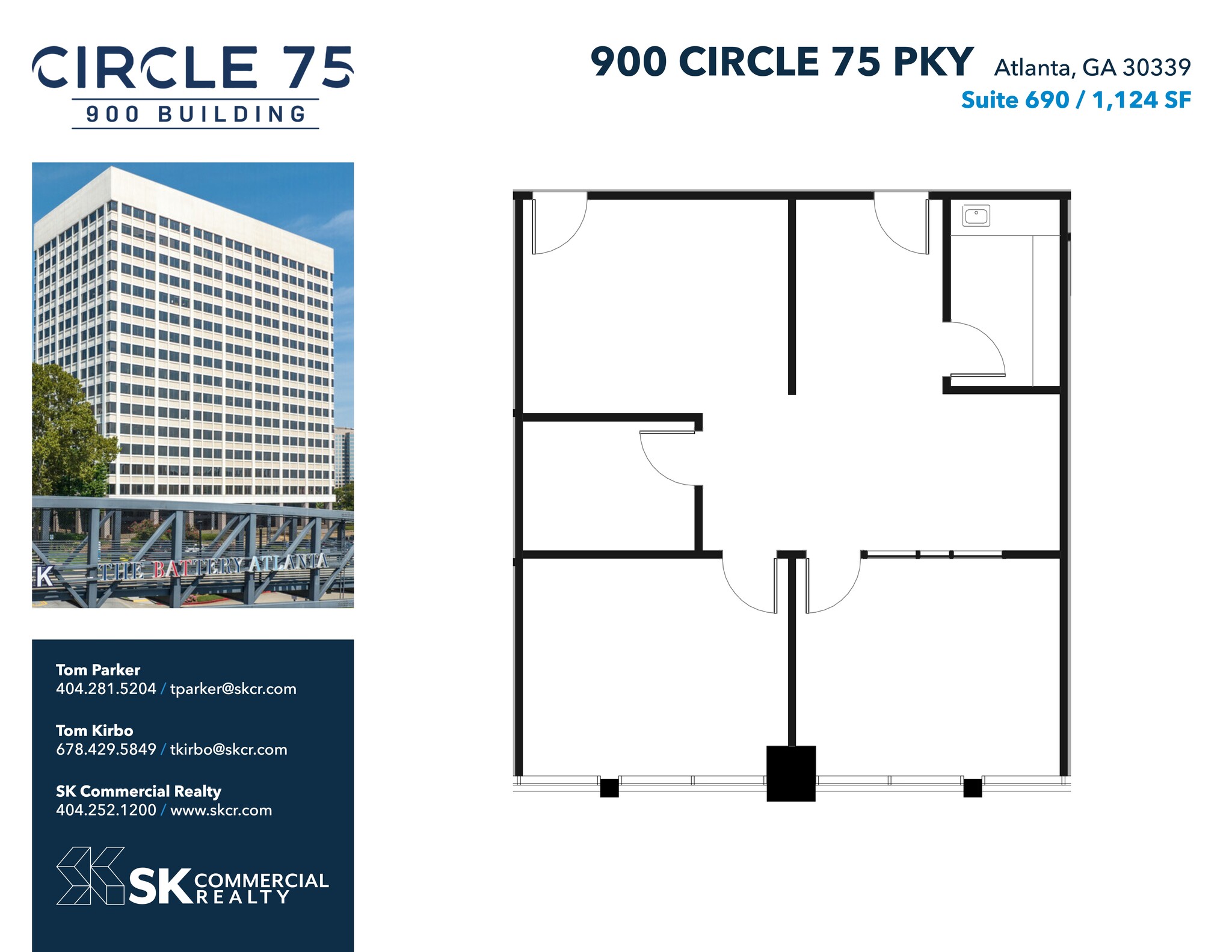 900 Circle 75 Pky SE, Atlanta, GA à louer Plan d’étage- Image 1 de 1