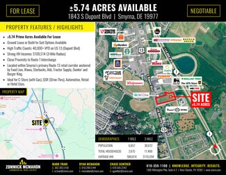 More details for 1843 S DuPont Blvd, Smyrna, DE - Land for Lease