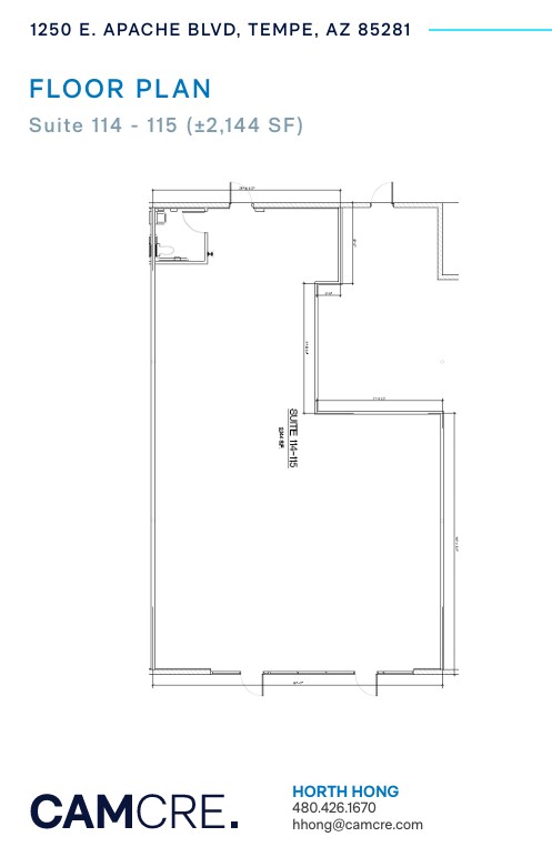 1250 E Apache Blvd, Tempe, AZ for lease Floor Plan- Image 1 of 1