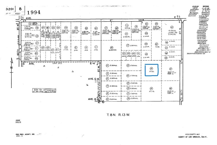 OFF of 50th Street West and Avenue E, Lancaster, CA for sale - Plat Map - Image 2 of 6