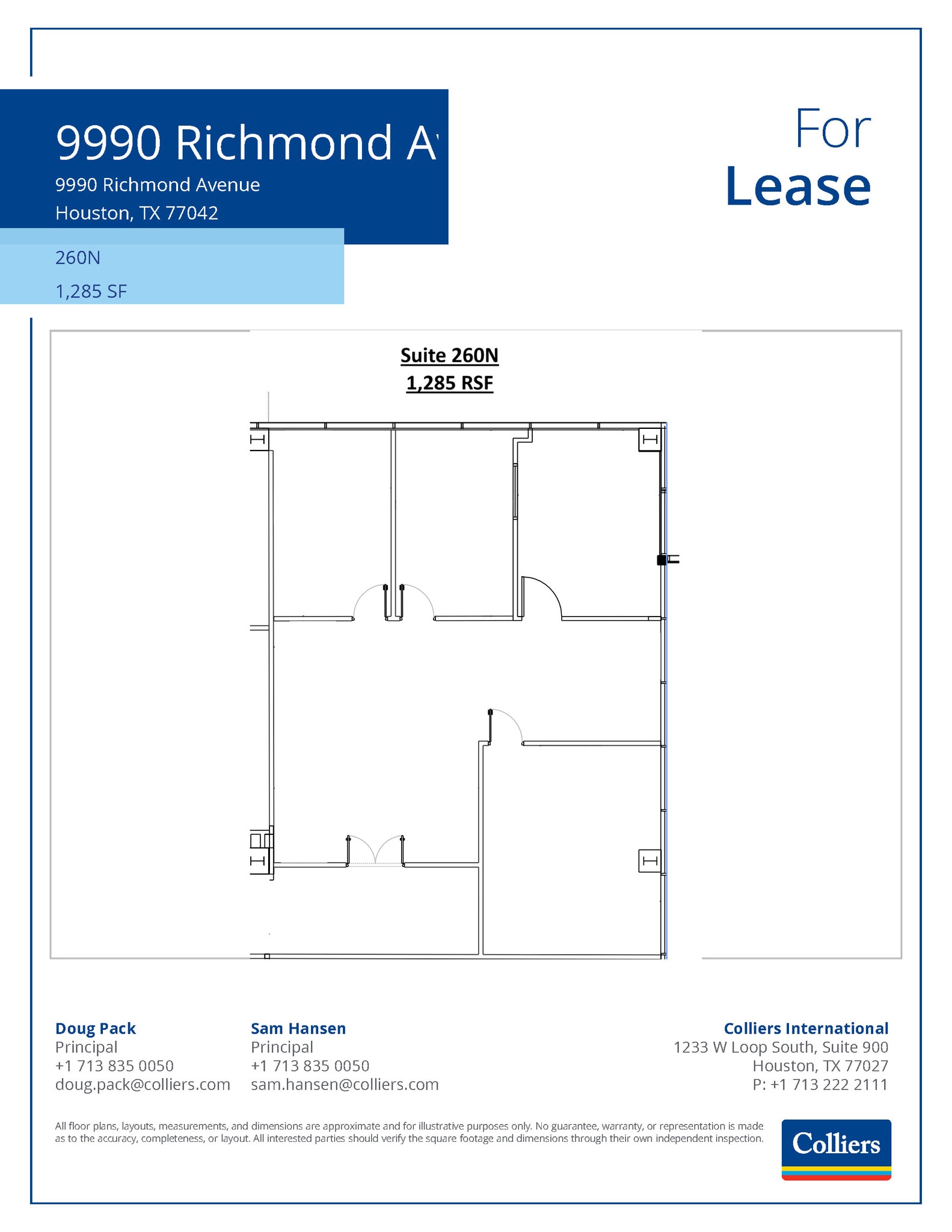 9990 Richmond Ave, Houston, TX à louer Plan d’étage- Image 1 de 1