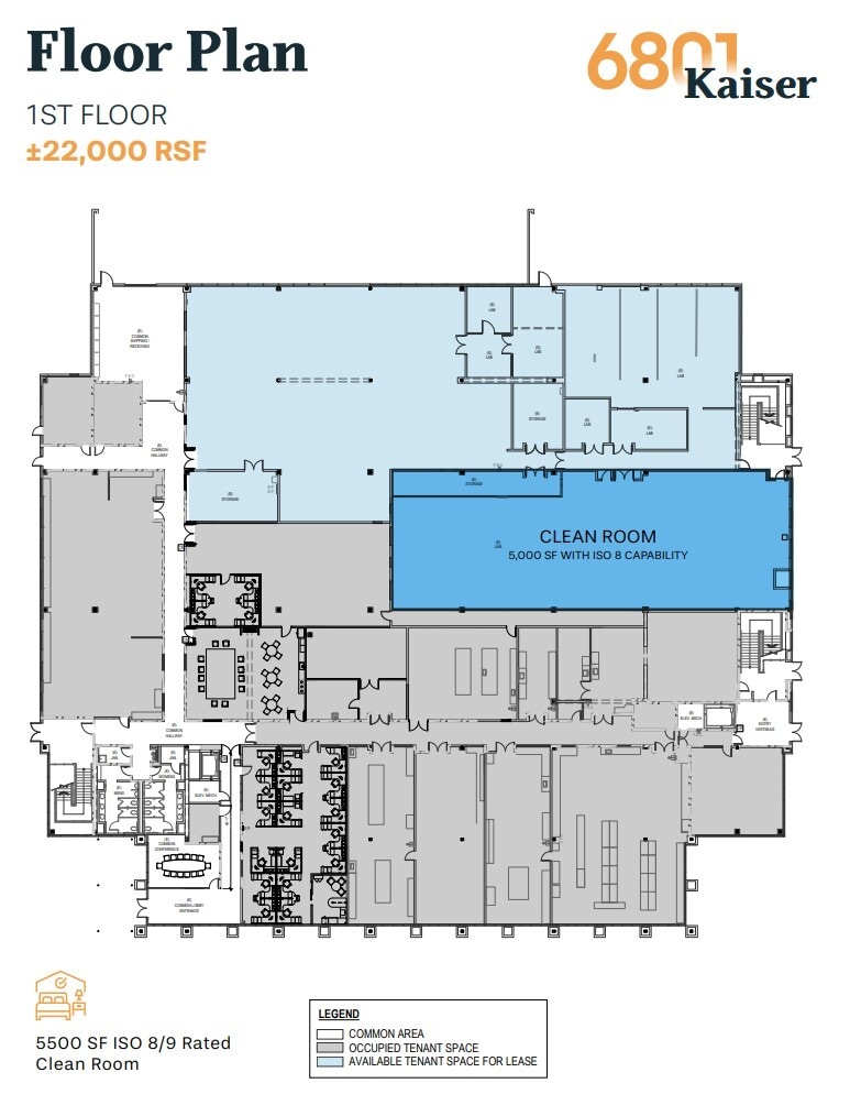 6801 Kaiser Dr, Fremont, CA à louer Plan d’étage- Image 1 de 1
