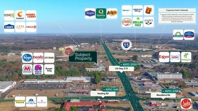 147 Lakewood Dr, Batesville, MS - AERIAL  map view - Image1