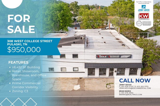 More details for 308 W College St, Pulaski, TN - Flex for Sale