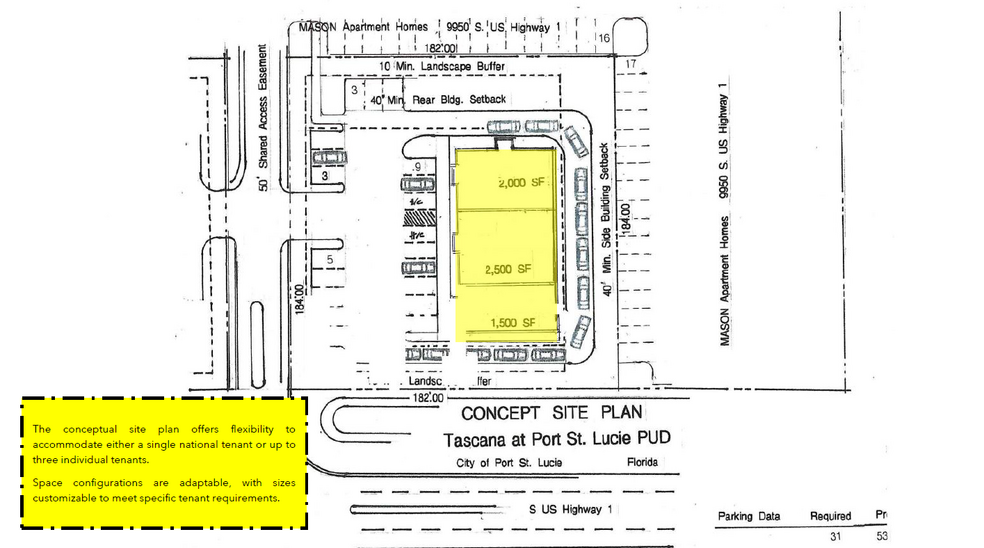 9851 S U.S. Highway 1 hwy, Port Saint Lucie, FL à louer - Plan de site - Image 3 de 3