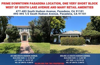 Plus de détails pour 477-483 and 495-495 1/2 S Hudson Avenue – Multi-résidentiel à vendre, Pasadena, CA