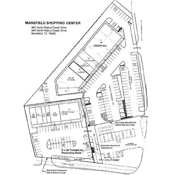 980 N Walnut Creek Dr, Mansfield, TX for lease - Site Plan - Image 2 of 3