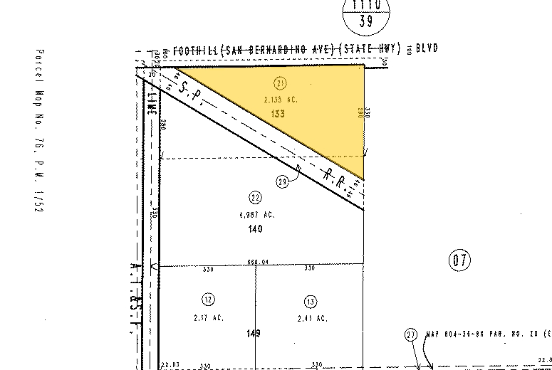 0 Foothill Blvd, Fontana, CA à vendre - Plan cadastral - Image 2 de 2