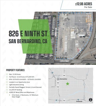 More details for 826 E 9th St, San Bernardino, CA - Land for Sale