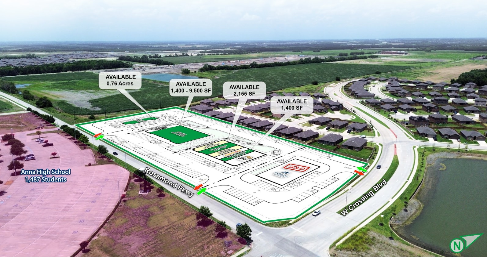 NWC of West Crossing & Rosamond Pkwy blvd, Anna, TX for lease Primary Photo- Image 1 of 11