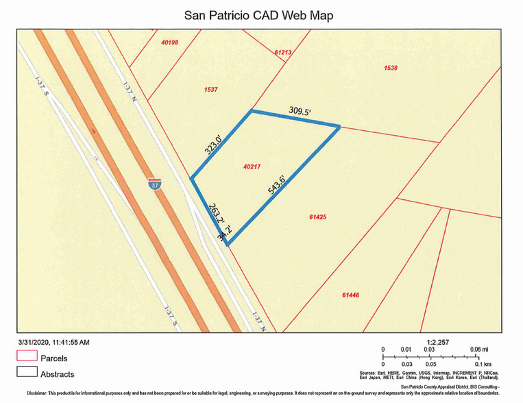 4100 Interstate 37, Odem, TX à vendre - Plan cadastral - Image 2 de 3