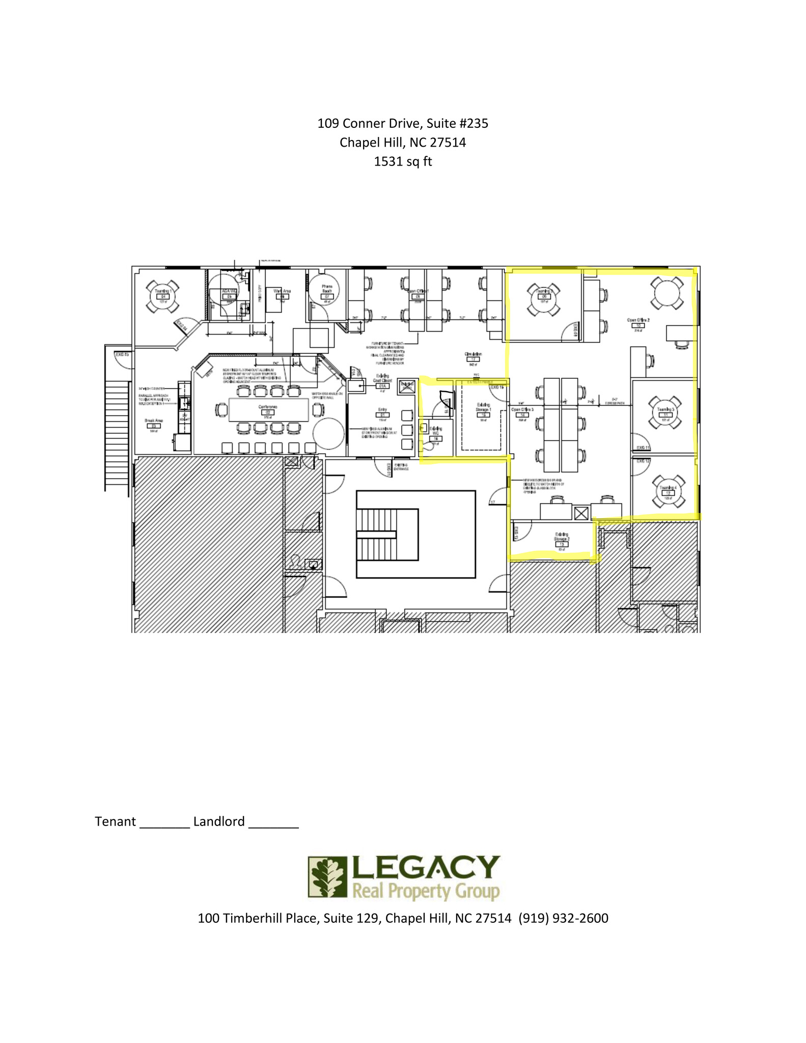 107 Conner Dr, Chapel Hill, NC à louer Plan de site- Image 1 de 2