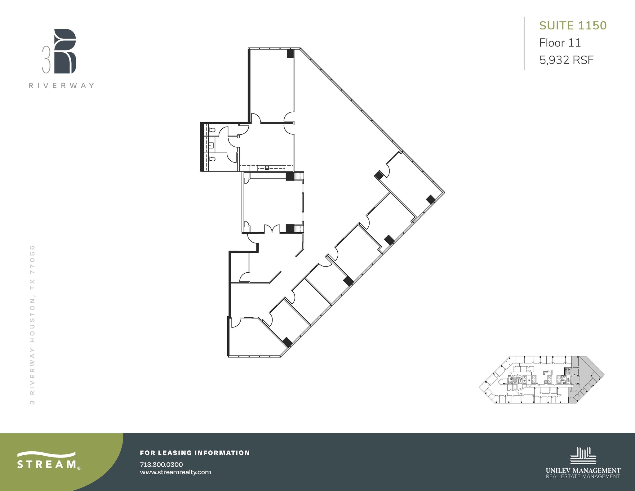 3 Riverway, Houston, TX à louer Plan d’étage- Image 1 de 1