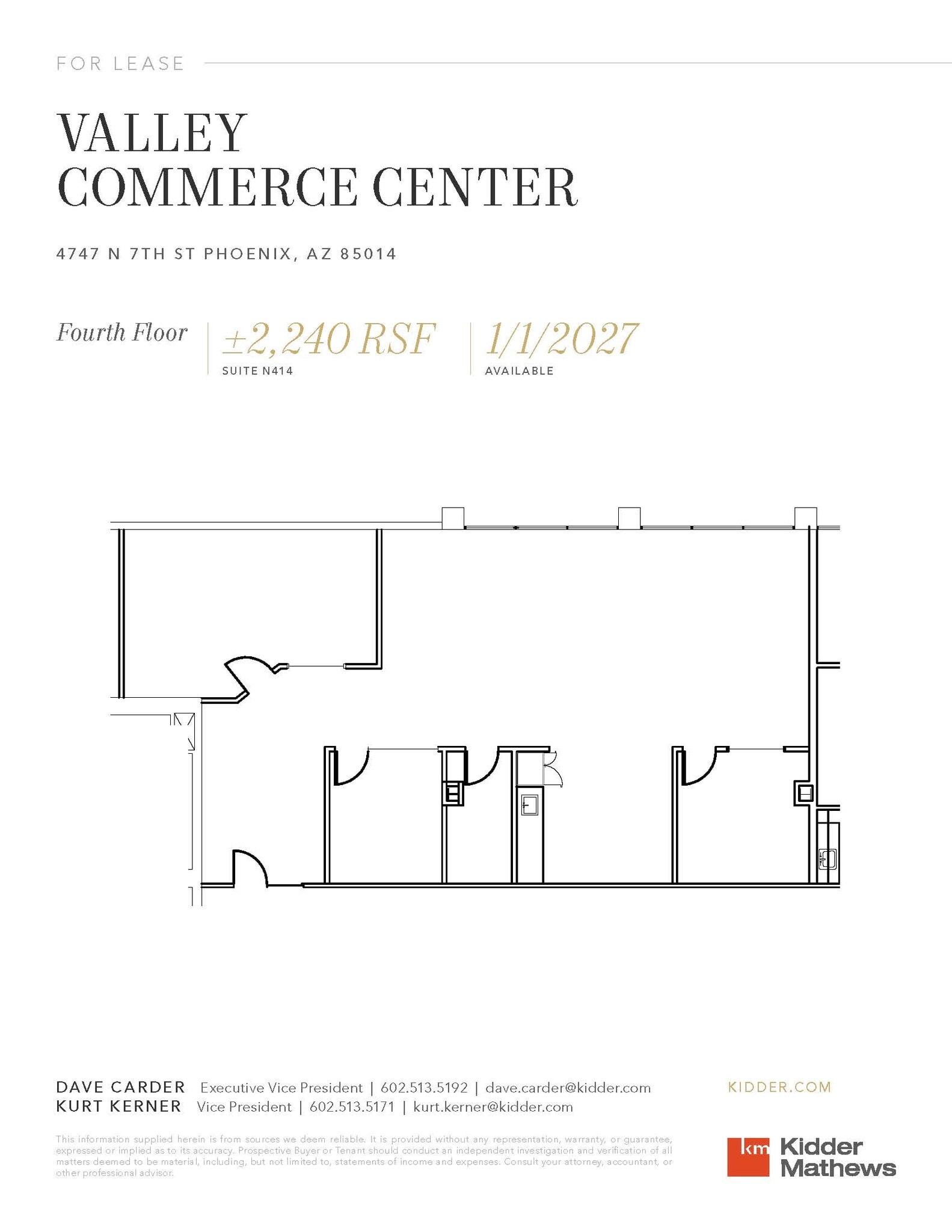 4745 N 7th St, Phoenix, AZ à louer Plan d’étage- Image 1 de 1