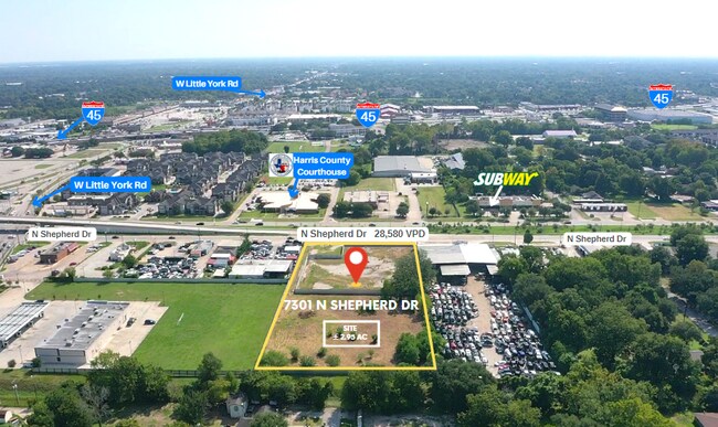 Plus de détails pour 7301 N Shepherd Dr, Houston, TX - Terrain à vendre
