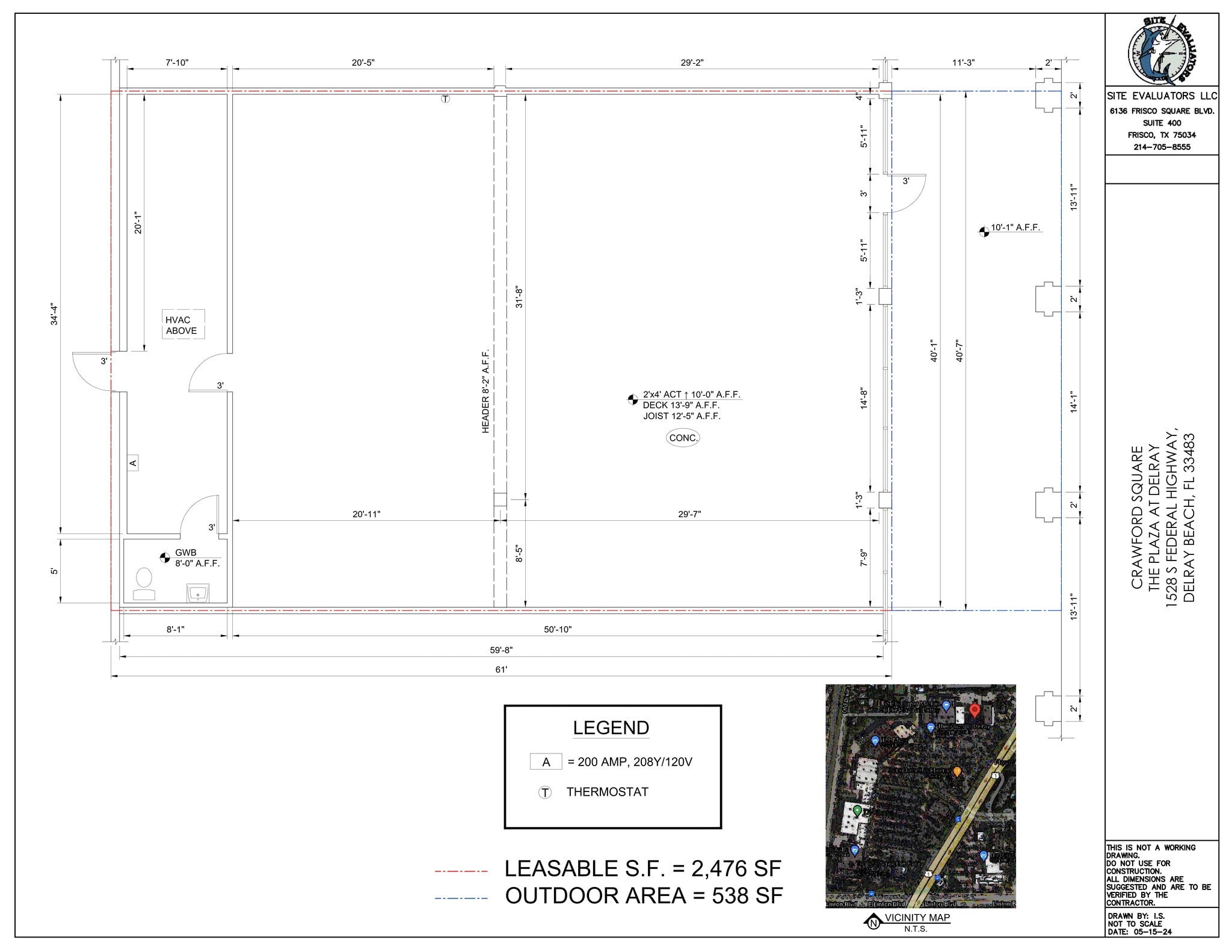 1490-1732 S Federal Hwy, Delray Beach, FL à louer Plan de site- Image 1 de 6