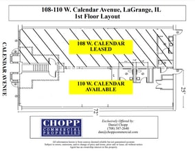 108-110 W Calendar Ave, La Grange, IL for lease Floor Plan- Image 1 of 2
