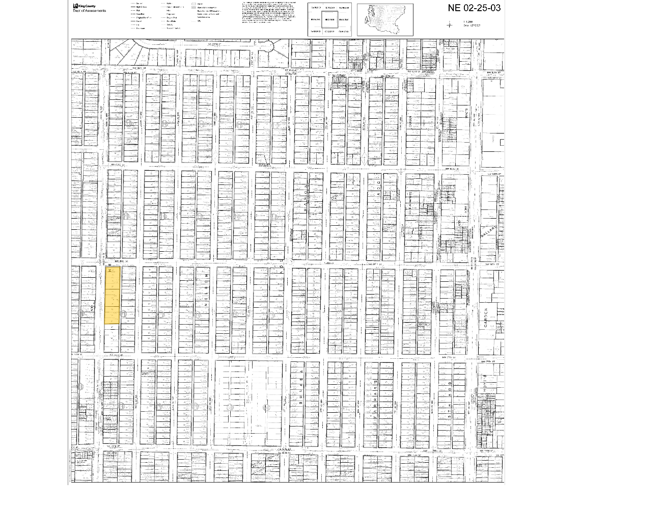 2363 NW 80th St, Seattle, WA à vendre Plan cadastral- Image 1 de 2