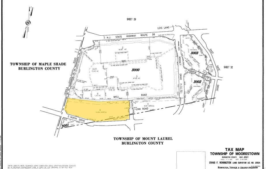 105 Mall Link Rd, Mount Laurel, NJ for lease - Plat Map - Image 2 of 2