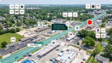 107 W Lincoln Ave, Charleston, IL - AERIAL map view