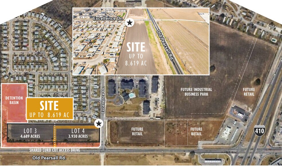 Old Pearsall Rd & SW Loop 410, San Antonio, TX à vendre - Aérien - Image 3 de 11