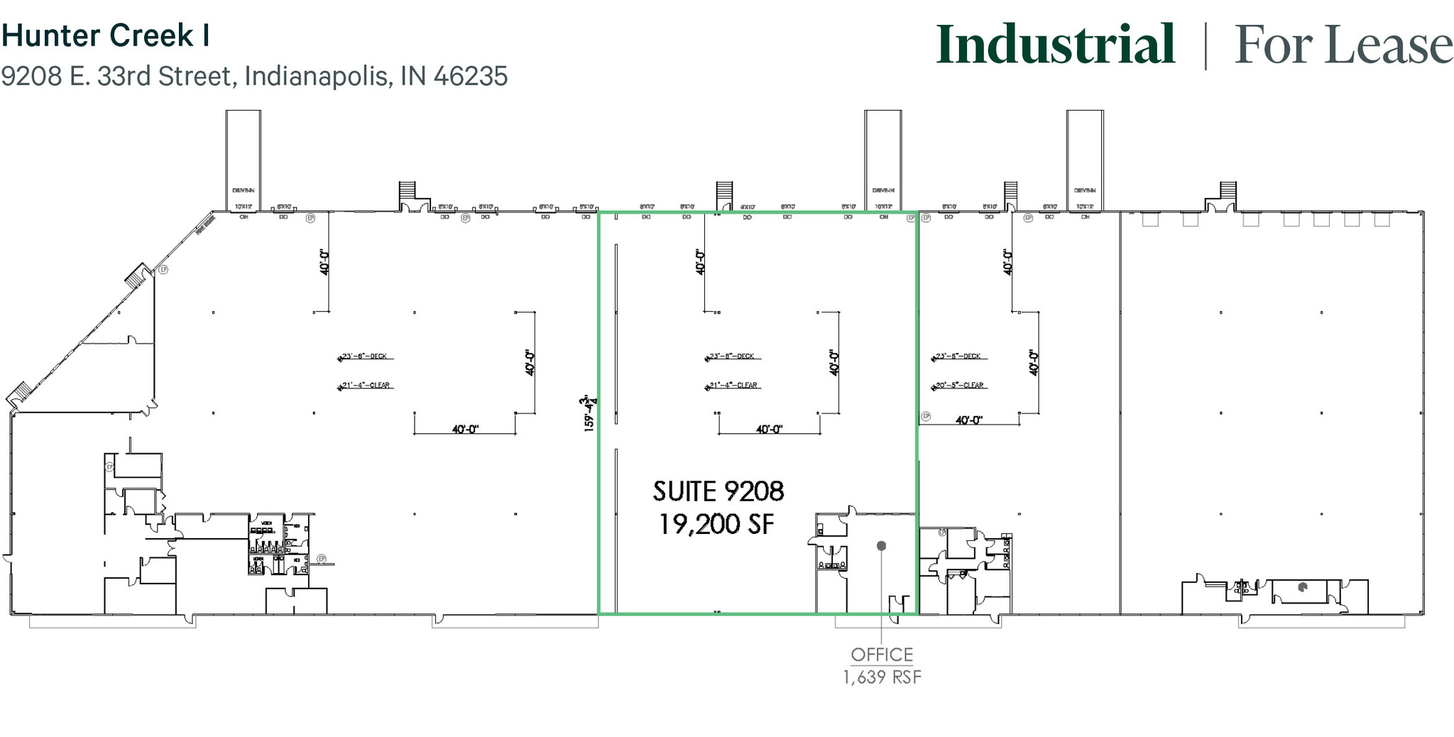 9202-9214 E 33rd St, Indianapolis, IN for lease Floor Plan- Image 1 of 1