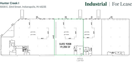 9202-9214 E 33rd St, Indianapolis, IN for lease Floor Plan- Image 1 of 1