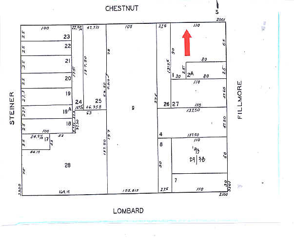 2001-2027 Chestnut St, San Francisco, CA à louer - Plan cadastral - Image 1 de 7
