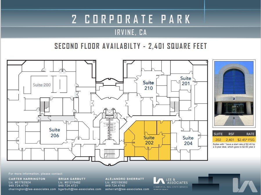 2 Corporate Park, Irvine, CA à louer Plan d  tage- Image 1 de 1