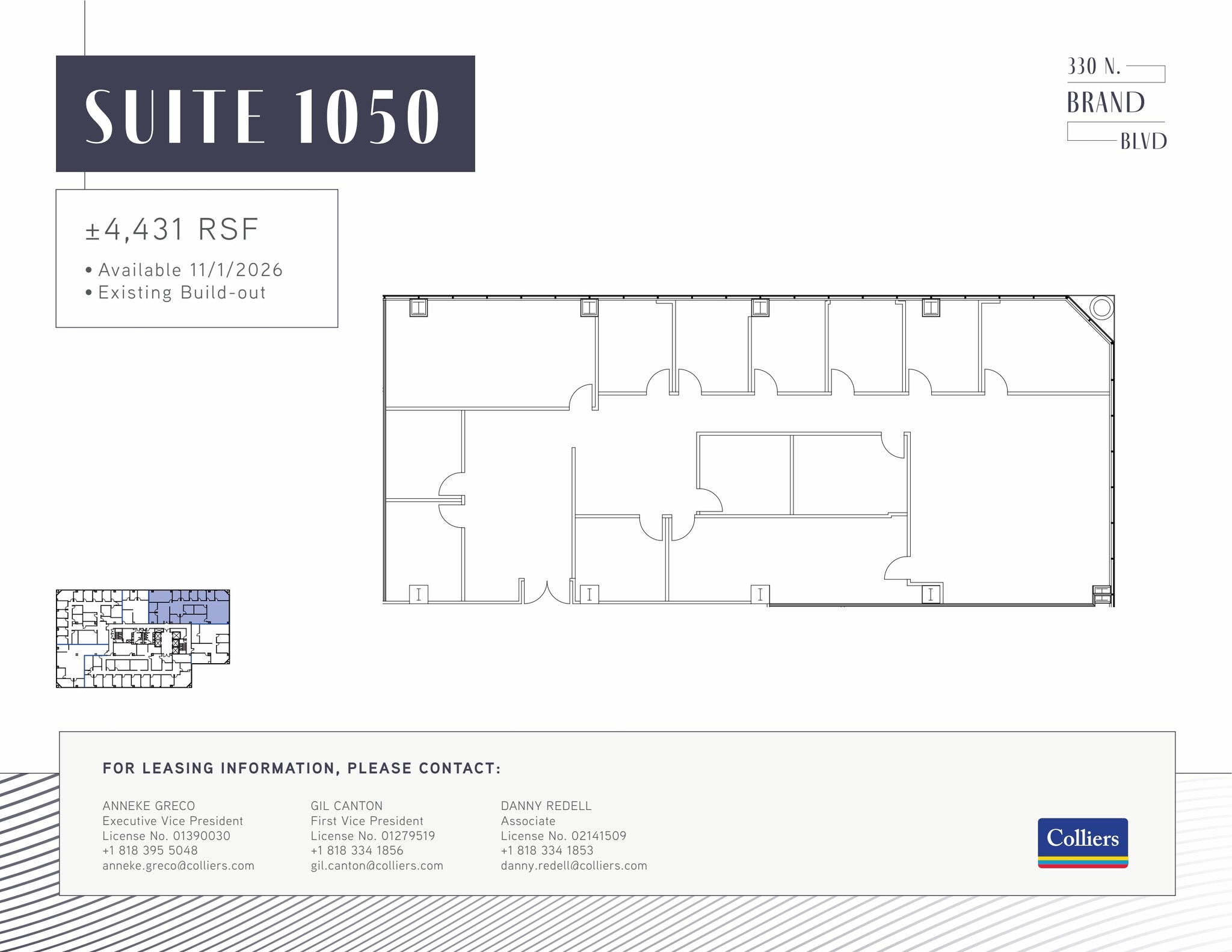 330 N brand Blvd, Glendale, CA for lease Floor Plan- Image 1 of 1