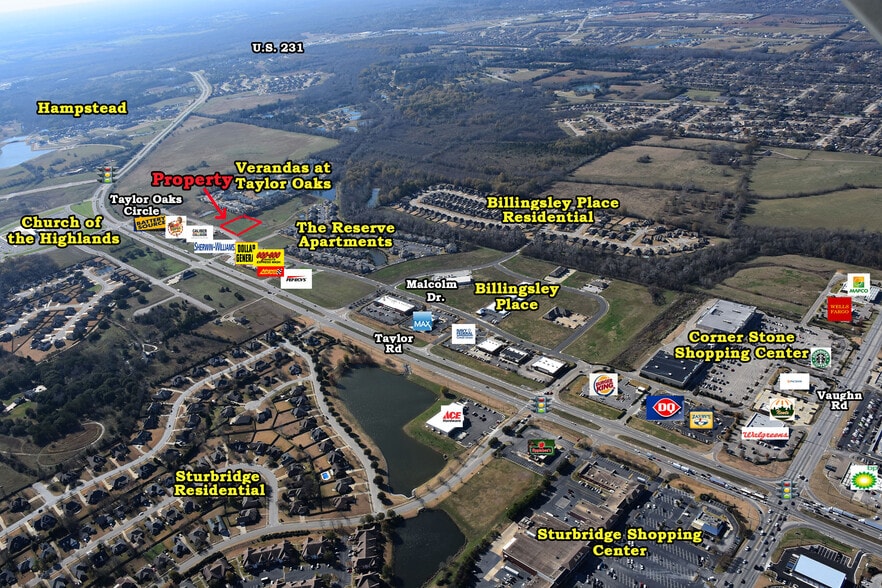 3730 Malcolm Dr, Montgomery, AL for sale - Aerial - Image 2 of 3