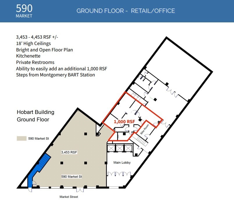582-590 Market St, San Francisco, CA for lease Floor Plan- Image 1 of 1