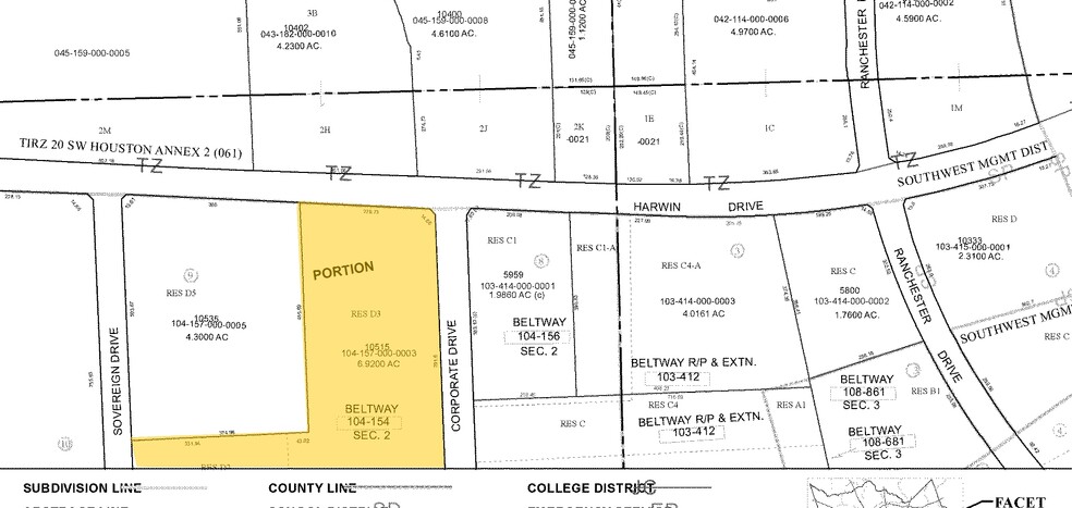 5803 Sovereign Dr, Houston, TX à louer - Plan cadastral - Image 3 de 3