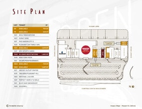 1601-1699 Contra Costa Blvd, Pleasant Hill, CA à louer Plan de site- Image 1 de 1