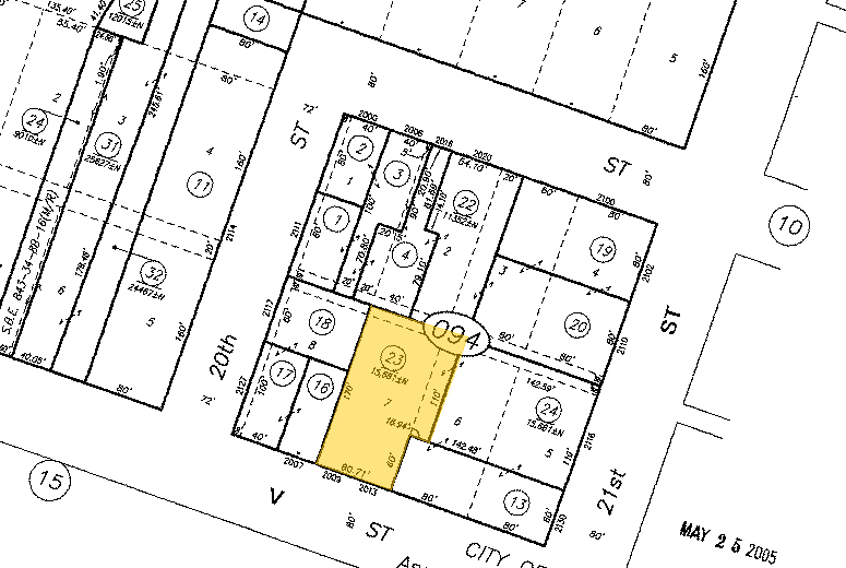 2009 V St, Sacramento, CA for lease - Plat Map - Image 2 of 4