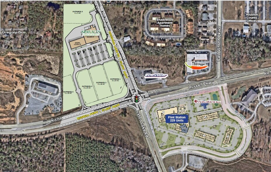 901 S Houston Lake Rd, Warner Robins, GA à louer - Aérien - Image 2 de 3