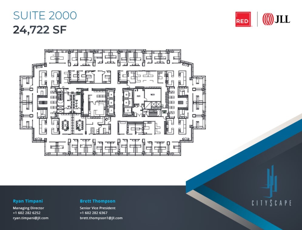 1 E Washington St, Phoenix, AZ à louer Plan d  tage- Image 1 de 1