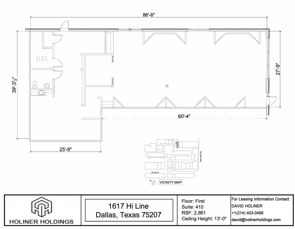 1617 Hi Line Dr, Dallas, TX for lease Floor Plan- Image 1 of 1