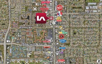 12300 S Cleveland Ave, Fort Myers, FL - AERIAL map view