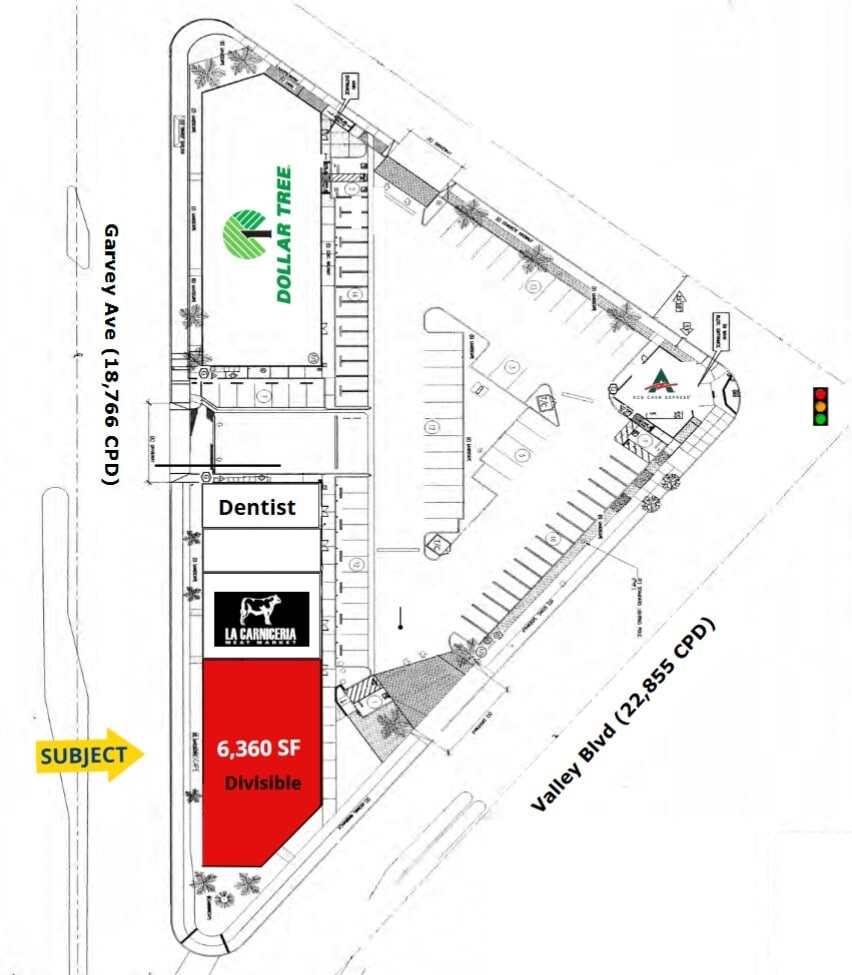 11906 Valley Blvd, El Monte, CA à louer Plan d’étage- Image 1 de 1