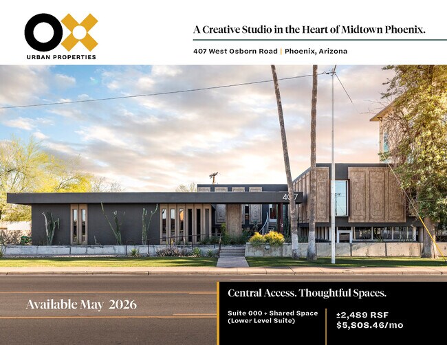 Plus de détails pour 407 W Osborn Rd, Phoenix, AZ - Bureau à louer