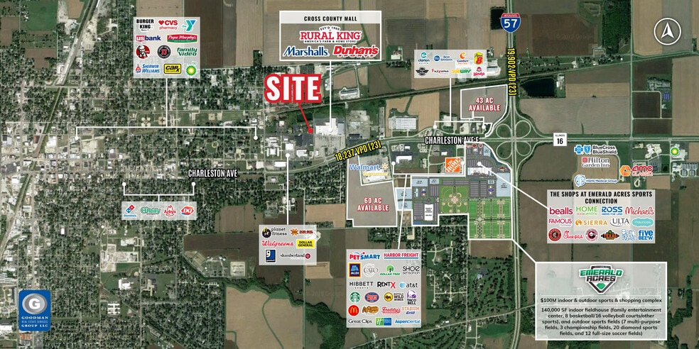 402 Richmond Ave E, Mattoon, IL for sale - Aerial - Image 2 of 4