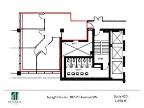 707 7th Ave SW, Calgary, AB à louer Plan d’étage- Image 1 de 7