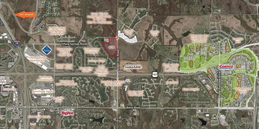 SWC Green Hills Road & Tiffany Springs Rd, Kansas City, MO à vendre - Photo principale - Image 1 de 4
