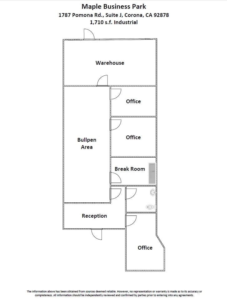 127 Business Center Dr, Corona, CA for lease Floor Plan- Image 1 of 1