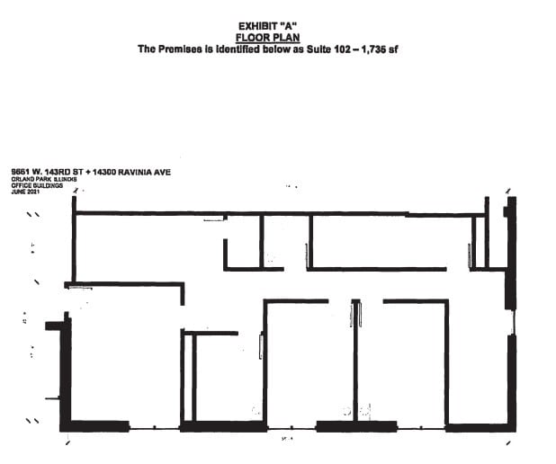 9661 W 143rd St, Orland Park, IL for lease Floor Plan- Image 1 of 1