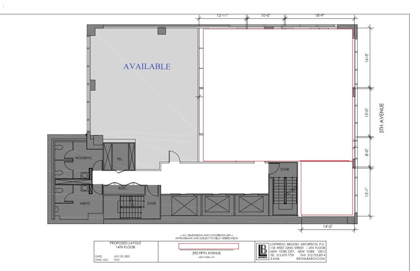 590 Fifth Ave, New York, NY à louer Plan d’étage- Image 1 de 1